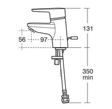 Ideal Standard  CONCEPT BLUE SMALL B0671AA Basin Mixer with pop up waste