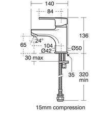 Ideal Standard   B1149AA CALISTA Single Lever Basin Mixer no waste