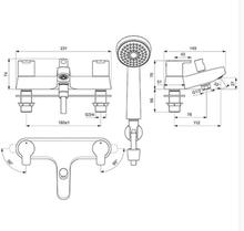 Ideal Standard   B1152AA CALISTA 2H Bath/Shower Mixer with Shower Set