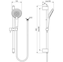 Ideal Standard IDEALRAIN B1761AA Evo JET Round Shower Kit 600mm rail