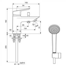 Ideal Standard B1957AA TESI Single Lever Shower Mixer with Set