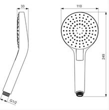 Ideal Standard IDEALRAIN B2231AA Evo round 110mm Handspray  Single function