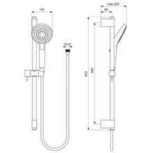 Ideal Standard IDEALRAIN B2233AA Evo Round Shower Kit 600mm rail