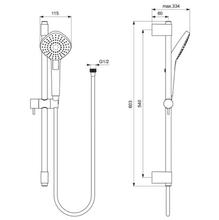 Ideal Standard IDEALRAIN B2234AA Evo Diamond Shower Kit 600mm rail