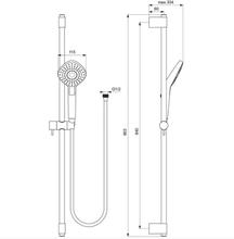 Ideal Standard IDEALRAIN B2238AA Evo Diamond Shower Kit 900mm rail