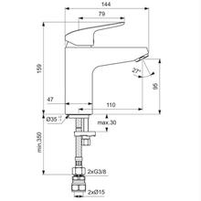 Ideal Standard   B2326AA CERAFLEX GRANDE Single Lever Basin Mixer no waste