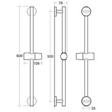 Ideal Standard B9420AA IDEALRAIN Sliderail, brackets and holder 