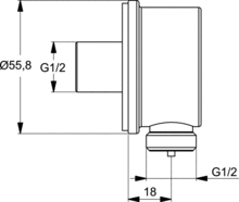 Ideal Standard B9448AA Wall outlet elbow