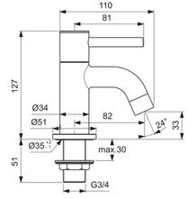 Ideal Standard   BC187AA CERALINE Bath Pillar Taps