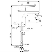 Ideal Standard BC573AA TEMPO SLIM Basin Mixer no waste