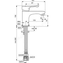 Ideal Standard Alpha Basin Mixer; no PUW BC679AA