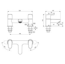 Ideal Standard   BC707AA CERAFINE O 2H dual control  Bath Filler