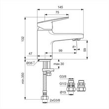 Ceraplan Single Lever Mini Basin Mixer BD208(AA) no waste