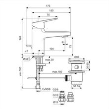 Ideal Standard Ceraplan Single Lever Basin Mixer with Pop Up Waste and iFix+ BD275(AA)