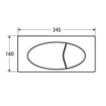 Ideal Standard E4434AA Flush Plate for 820/880 mm frame , chrome