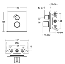 Ideal Standard TONIC II thermostatic shower mixer ** 1 only  **   A6350AA 