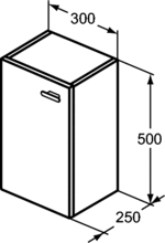 CONCEPT SPACE E0373 300mm wide Add On unit for Guest Basin Unit 