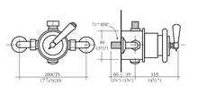 REGENT 6003 Thermostatic Shower Mixer - slidebar 