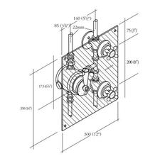 PS53C2 Thermostatic Shower Valve, Triple Control