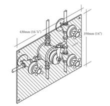 REGENT PS53C3 Thermostatic Shower Mixer on square plate 