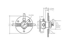 REGENT PS53C Thermostatic Shower Valve, Round Wall Plate 