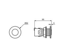 S1083AA S1083MY pneumatic Finger push button, single flush