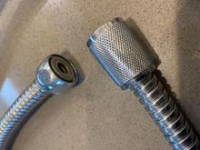 Stainless steel shower hose 175cm, nut/cone