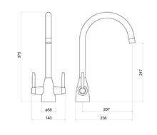 TRISEN TK015 ROUNE Kitchen Mixer, 