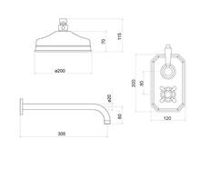 Trisen TSS105 EVERI Thermostatic Shower set