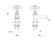 Trisen WISLEY TT201  Basin Pillar Tap Chrome