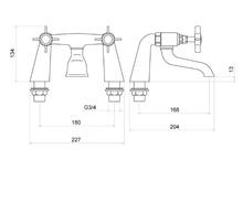 Trisen TT205 WISLEY 2H Bath Mixer