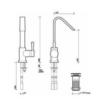 TWYFORD SIRON mono basin mixer SN5529CP, swivel spout 