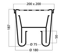 NR402 Stainless steel Grate ABS Plastic Body Drain Trap  200x200mm