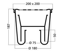 NR402 Stainless steel Grate ABS Plastic Body Drain Trap  200x200mm