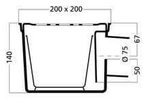 NR403 Stainless steel Grate ABS Plastic Body Drain Trap  200x200mm