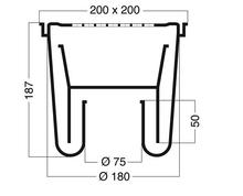 NR5316 Stainless steel Grate ABS Plastic Body Drain Trap  200x200mm