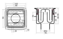 NR614 ABS Plastic Shower Trap & Gully 100 x100 Bottom Outlet