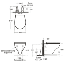 CREATE Wall Hung WC & seat