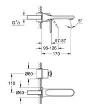 GROHE 19342 32635 VERIS 2-hole Basin Mixer, 170mm spout 