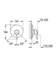 GROHE 19345001 35501 CONCETTO Manual Shower Mixer