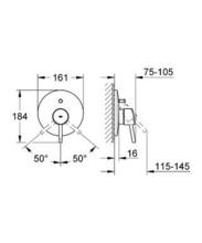 GROHE 19346001 35501 CONCETTO Manual Bath/Shower Mixer