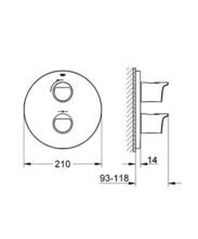 19354001 35500  Grohtherm 2000  Thermostatic Shower Mixer 