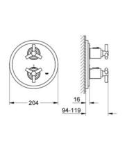 GROHE 19394 35500 ATRIO Ypsilon Thermostatic Shower Mixer