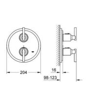 GROHE 19398/35500 ATRIO Jota Thermostatic Shower Mixer 