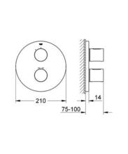GROHE 118323 G3000 COSMO (round) with Rainshower 210mm Headshower & pencil Handshower