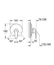 GROHE 19507002/35501  EUROSTYLE COSMO Manual Single Lever Mixer