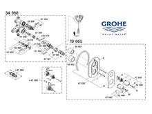 Grohe 19665/34968 Grohtherm 3000 <b>Bath/Shower</b> Mixer spare parts