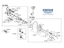 Grohe 19666/34968 Sentosa <b>Bath/Shower</b> mixer spare parts