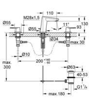 Grohe EURODISC COSMO 20214002 Basin Mixer 3 hole, deck mounted