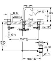 20296001 20299001 GROHE ESSENCE 3 hole Basin Set